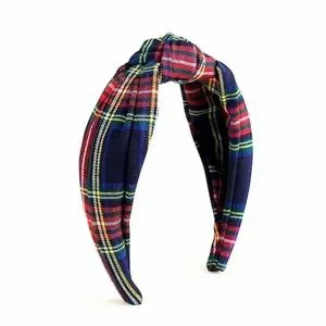 016 NWT J. Crew Multicolor Sequin tartan puff Headband J. Crew | Accessories | J Crew Knot Headband In Snowy  main image 4